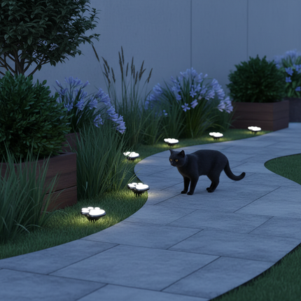 4pcs White – Cat Modern Garden