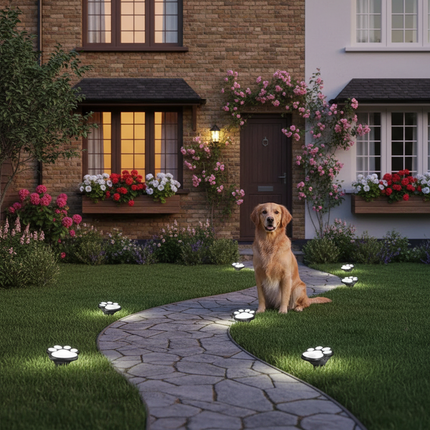 4pcs White – Dog Front Garden