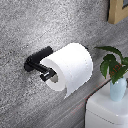 Wall Mount Toilet Towel Paper Holder Adhesive Black Silver Kitchen Roll Paper Stand Hanging Napkin Rack Bathroom Accessories WC by zapcart