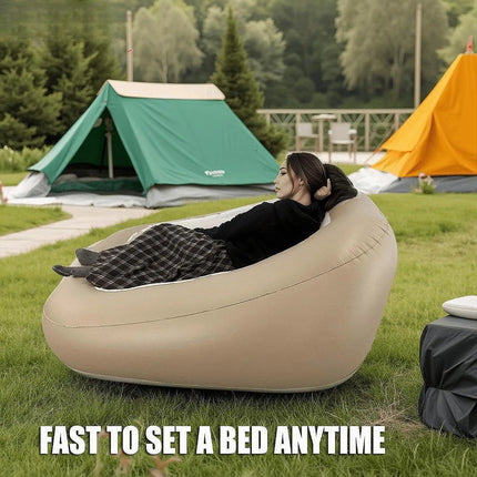 Inflatable Sofa Folding Chair Air Bed Trip Outside Leisure Sofa outdoor seating for Summer Garden Camping Party Lazy Sofa Chair by zapcart