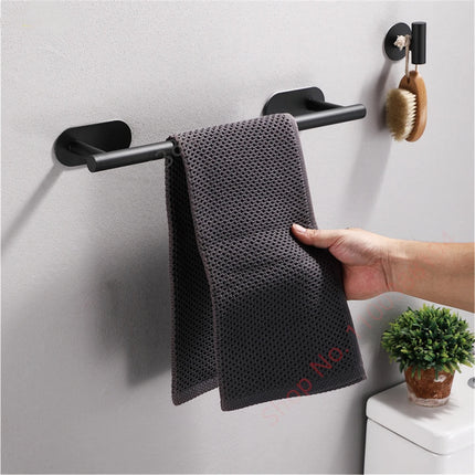 Wall Mount Toilet Towel Paper Holder Adhesive Black Silver Kitchen Roll Paper Stand Hanging Napkin Rack Bathroom Accessories WC by zapcart