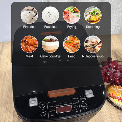 Electric Rice Cooker 5L Smart Household Multi-Cooker Heat Preservation Stewing Rice Cooker Fine Cook Quick Boiling Rice Cooker by zapcart