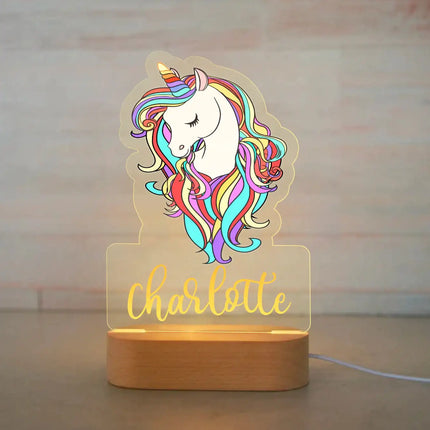 Personalized Kids Animal Night Light Custom Name Lamp by zapcart
