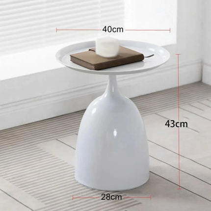 Creative Side End Table Coffee Table Ornament Bedside Table For Living Room Cabin Small Round Table Iron Retro Coffee Table by zapcart