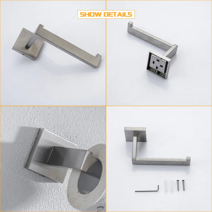 Stainless Steel Toilet Paper Holder Bathroom Wall Mount WC Paper Phone Holder Shelf Towel Roll Shelf Accessories by zapcart