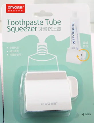 Multifunction Toothpaste Dispenser Portable Plastic Rolling Tube Toothpaste Squeezer Bathroom Accessories Set Toothpaste Holder by zapcart