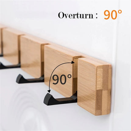 Wall Clothes Hooks Solid Wood Wall Hooks Towel Coat Clothe Racks Hook Shelf Living Room Wall Row Hook Rack Storage Key Holder by zapcart