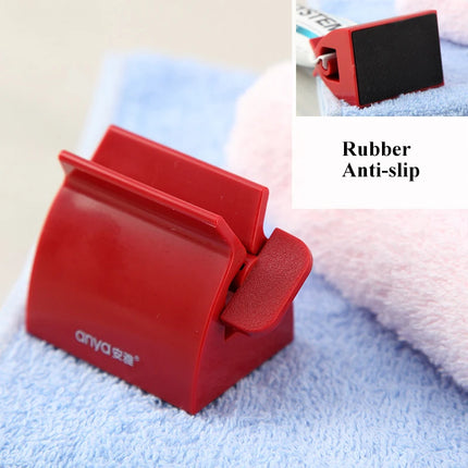 Multifunction Toothpaste Dispenser Portable Plastic Rolling Tube Toothpaste Squeezer Bathroom Accessories Set Toothpaste Holder by zapcart
