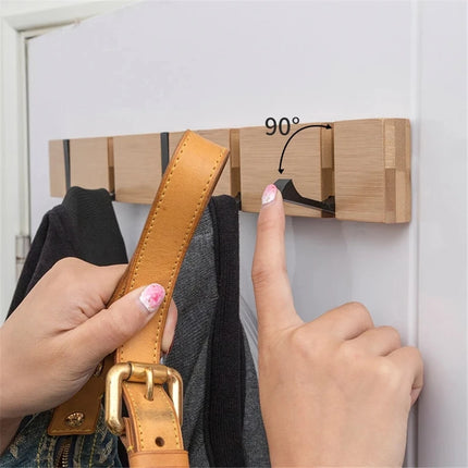 Wall Clothes Hooks Solid Wood Wall Hooks Towel Coat Clothe Racks Hook Shelf Living Room Wall Row Hook Rack Storage Key Holder by zapcart