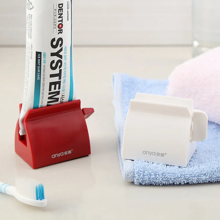 Multifunction Toothpaste Dispenser Portable Plastic Rolling Tube Toothpaste Squeezer Bathroom Accessories Set Toothpaste Holder by zapcart
