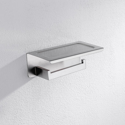 Stainless Steel Toilet Paper Holder Bathroom Wall Mount WC Paper Phone Holder Shelf Towel Roll Shelf Accessories by zapcart
