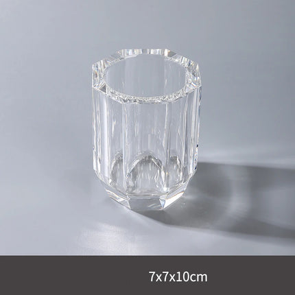 Crystal Glass Bathroom Accessories Set Toothbrush Cup Soap Dish Bottling Washing Tools Dispenser Pump Bottle Home Bathroom Tools by zapcart