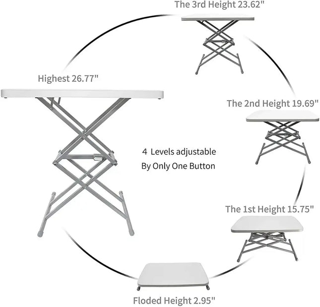 Outdoor Folding Table Portable Camping Picnic Barbecue Table Tourist Balcony Garden Table Waterproof Durable Camping Equipment by zapcart