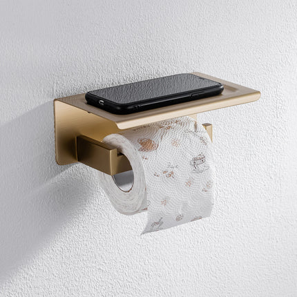 Stainless Steel Toilet Paper Holder Bathroom Wall Mount WC Paper Phone Holder Shelf Towel Roll Shelf Accessories by zapcart