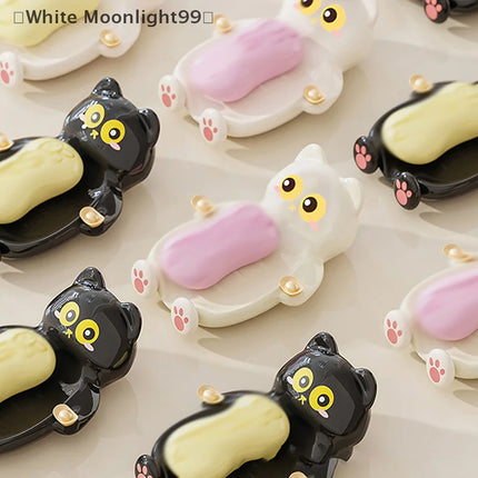 1pc Cute Cat Soap Dish, Creative Home Bathroom Soap Draining And Storage Tray, Lucky Cat Soap Box Bathroom Accessory. by zapcart