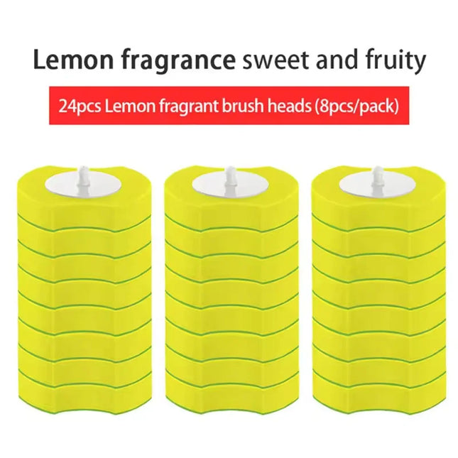 24PCS Disposable Toilet Bowl Refills Upgraded Toilet Bathroom Cleaning Sponges Pads Cleaner Heads Supplies Not Come With Holder by zapcart