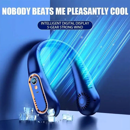 Neck Fan USB Portable Neck Fan Rechargeable Portable Cooler Neckband Bladeless~ by zapcart