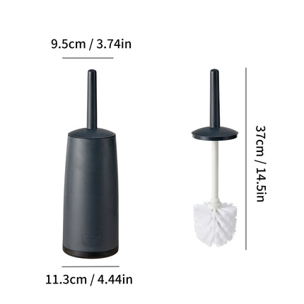 Plastic Long Handle Toilet Brush With Stand Base Soft Bristle Splash Proof Toilet Cleaning Brush Bathroom Toilet Cleaning Tools by zapcart