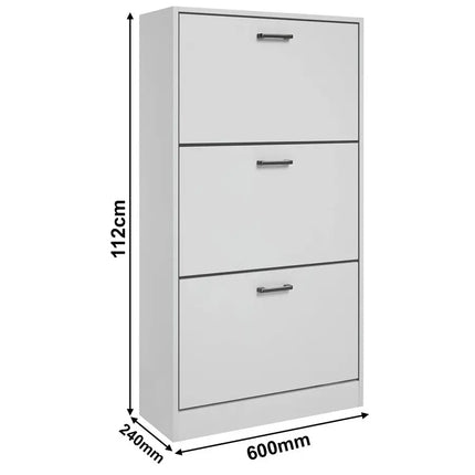 Storage Cabinet for Hallway Shoe Storage Organiser with 3 Drawer Shoe Rack 3 Tier Storage Cabinet Freestanding Footwear Stand f by zapcart