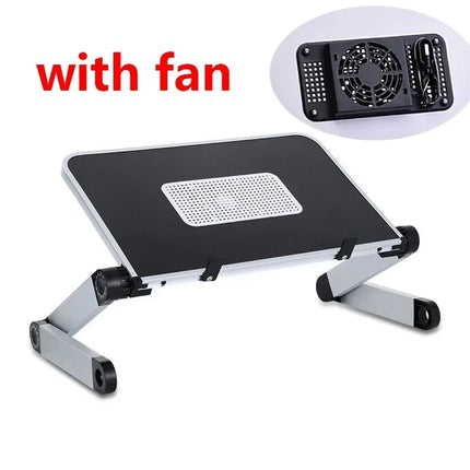 Adjustable Folding Laptop Desk Portable for Bed Table Notebook Cooler Fan Stand Multifunctional Computer Table Lap Office Desk by zapcart