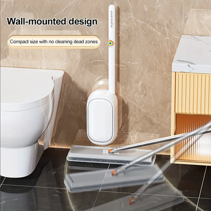 JOYBOS Wall Hanging Toilet Cleaning WC Brush Set with Holder Built-In Brushes Head Long Handle Wc Toilet Bowl Cleaner Tool by zapcart