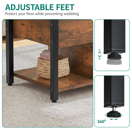 YITAHOME Lift Top 4-in-1 Coffee Table - Dining Table Convertible with Storage Drawers for Living Room by zapcart