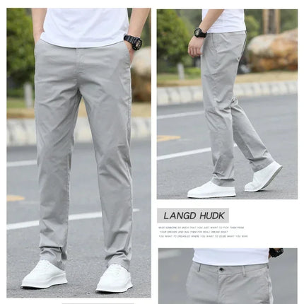 Mens Slim Fit Cotton Chino Pants CN Zhejiang Stretch by zapcart