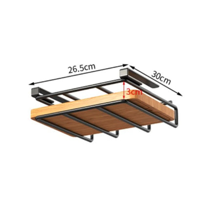 Under Cabinet Kitchen Organizer Rack With Hooks For Paper Towels Home Cooks by zapcart