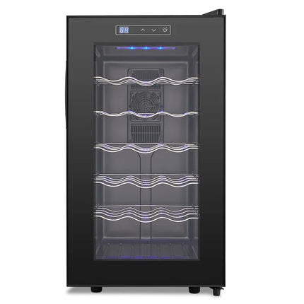 18 Bottle Wine Cooler Refrigerator , Quiet Freestanding Wine Fridge for Home/Office, 12℃-18℃ Adjustable Temperature,Glass Door by zapcart