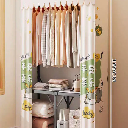 Personal Simple Folding Wardrobe for Small Apartments Rent House Bedroom Clothing Foldable Storage Rack Compact Organizer by zapcart
