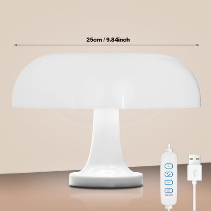 Classic Mushroom Table Lamp Modern Bauhaus Art Table Lamp Bedroom Bedside Lamp Danish Designer Orange Decorative Table Lamp by zapcart
