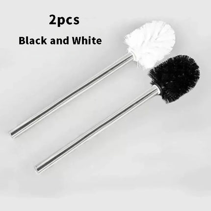 1/2pcs Japanese Minimalist Toilet Brush with Stainless Steel Handle Premium Brush Head for Bathroom Cleaning by zapcart