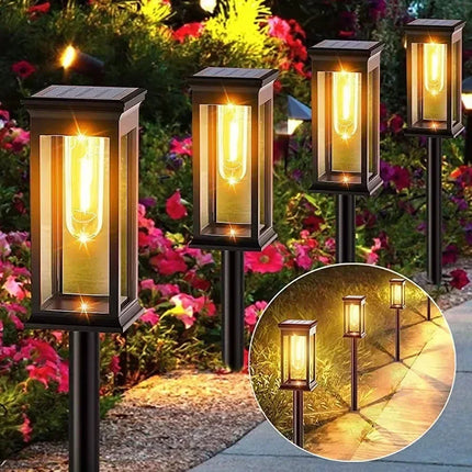 Waterproof LED Solar Lights for Garden Yard Driveway - Automatic Pathway Lighting Outdoor Landscape Lighting Auto On/Off at Dusk by zapcart