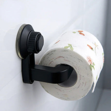 Suction Cup Toilet Paper Holder Wall Mount No Punching High Quality ABS Tissue Towel Roll Dispenser Bathroom Kitchen Accessories by zapcart