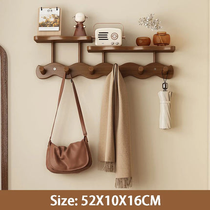 Entrance Hall Coat Rack Wall Mounted Clothes Scarf Storage Hooks Interior Clothing Bag Keys Organizer Hangers with Storage Rack by zapcart