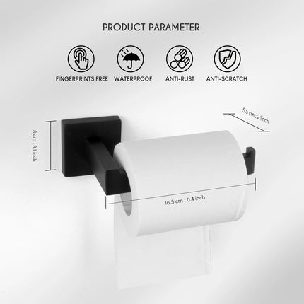 SARIHOSY Stainless Steel Toilet Paper Holder Bathroom Accessories Paper Roll Shelf Towel Rack by zapcart