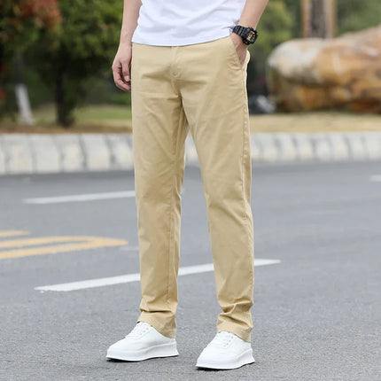 Mens Slim Fit Cotton Chino Pants CN Zhejiang Stretch by zapcart