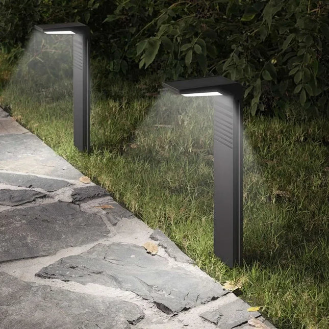 Solar Courtyard Lights Household Outdoor Landscape Lights Park Road Waterproof Lawn Lights Garden Floor Plug-in Lights by zapcart