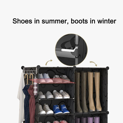 Vertical Shoe Rack Organizer Tall Shoe Rack Multi Layer Modern Multifunction Strong Load Bearing Large Capacity for Doorway by zapcart