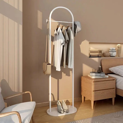 Bedroom Metal Clothes Rack Minimalist Aesthetic White Storage Clothing Rack Stand Boutique Tendedor De Ropa Modern Furniture by zapcart