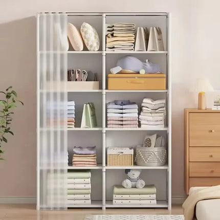 Dustproof Wardrobe Multifunctional Frame Reinforced Fabric Wardrobe Suitable for Household Large Capacity Furniture Wardrobe by zapcart