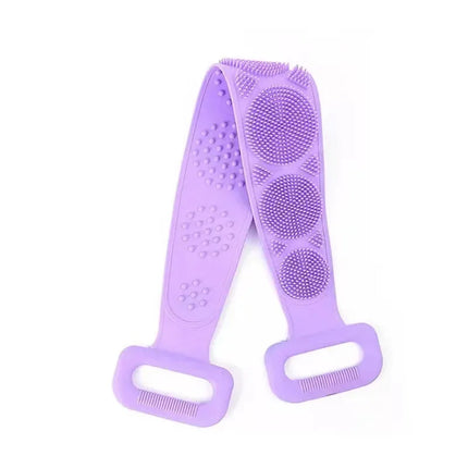 Body Sponge Silicone Brushe Bath Towels Scrubber Rubbing Back Peeling Massage Shower Belt Extended Skin Clean Brushes Bath Brush by zapcart