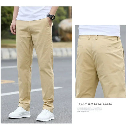 Mens Slim Fit Cotton Chino Pants CN Zhejiang Stretch by zapcart
