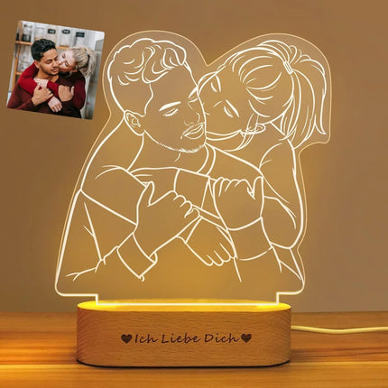 Personalized Photo Lamp Gift for 3D Night Light Custom Picture Text Wedding Day Anniversary Gift Valentine's Day Gift by zapcart