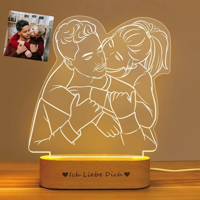 Personalized Photo Lamp Gift for 3D Night Light Custom Picture Text Wedding Day Anniversary Gift Valentine's Day Gift by zapcart