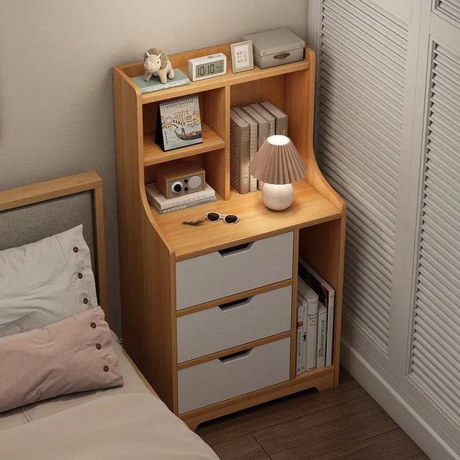 Bedside Table Simple Modern Simple Bedroom Small Bedside Rack Floor-to-ceiling Household Storage Small Cabinet Locker by zapcart