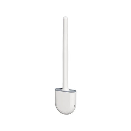 WIKHOSTAR Breathable Toilet Brush Holder with Silicone Bristles Non-Slip Water Leak Proof Long Handle Wc Toilet Cleaning Brush by zapcart