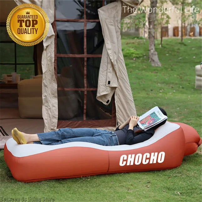 Premium Inflatable Lounger Sofa - Extra Large Anti-Roll Design for Pool, Camping & Indoor Use | Quick Blow Up Bed by zapcart