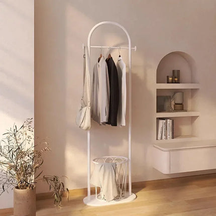 Bedroom Metal Clothes Rack Minimalist Aesthetic White Storage Clothing Rack Stand Boutique Tendedor De Ropa Modern Furniture by zapcart