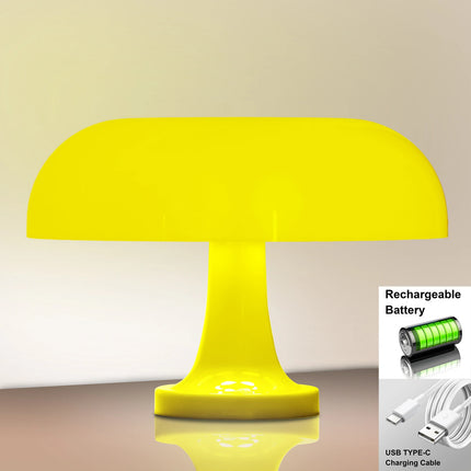 Classic Mushroom Table Lamp Modern Bauhaus Art Table Lamp Bedroom Bedside Lamp Danish Designer Orange Decorative Table Lamp by zapcart